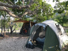 The camp on Gloucester Island - Whitsunday group